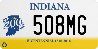 IN license plate 508MG