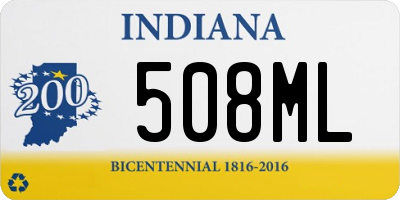 IN license plate 508ML