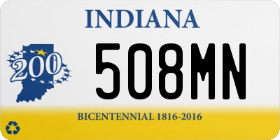 IN license plate 508MN