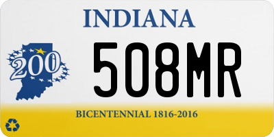 IN license plate 508MR