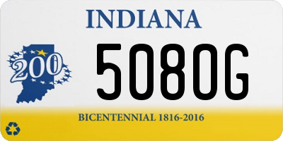 IN license plate 508OG