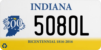 IN license plate 508OL