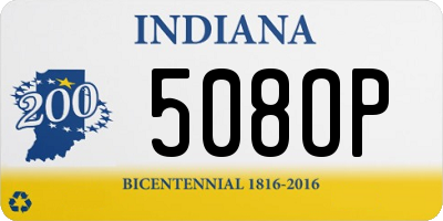 IN license plate 508OP