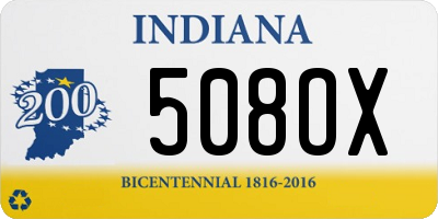 IN license plate 508OX