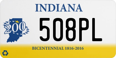 IN license plate 508PL