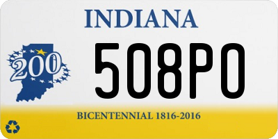 IN license plate 508PO