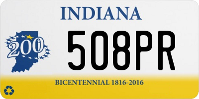 IN license plate 508PR