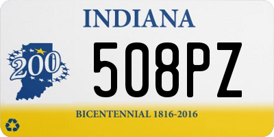 IN license plate 508PZ