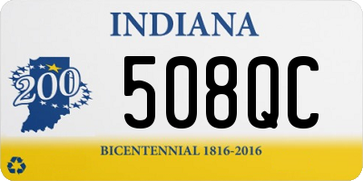 IN license plate 508QC