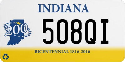 IN license plate 508QI