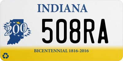 IN license plate 508RA