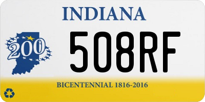 IN license plate 508RF