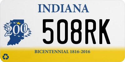 IN license plate 508RK