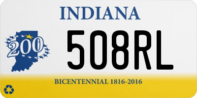 IN license plate 508RL