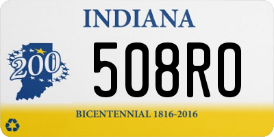 IN license plate 508RO