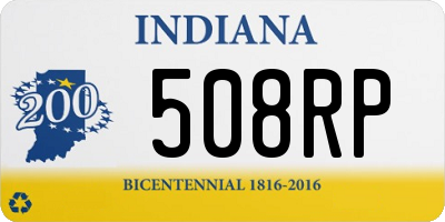 IN license plate 508RP