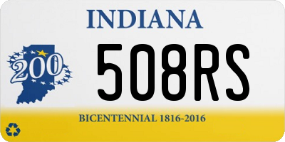 IN license plate 508RS