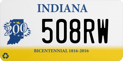 IN license plate 508RW