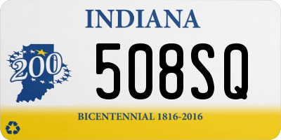 IN license plate 508SQ