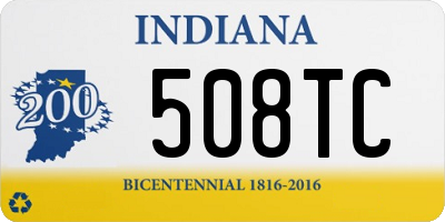 IN license plate 508TC