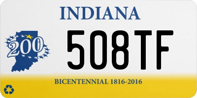 IN license plate 508TF