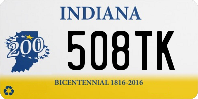 IN license plate 508TK