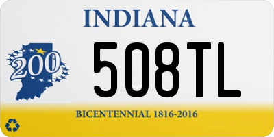 IN license plate 508TL