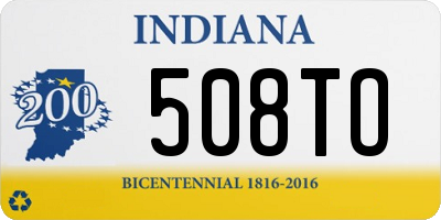 IN license plate 508TO