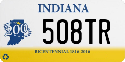 IN license plate 508TR