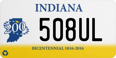 IN license plate 508UL