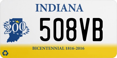 IN license plate 508VB