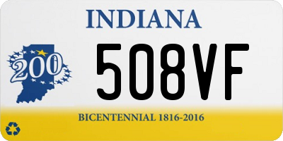 IN license plate 508VF
