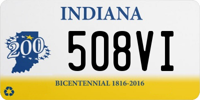 IN license plate 508VI