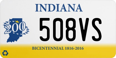 IN license plate 508VS