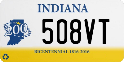 IN license plate 508VT