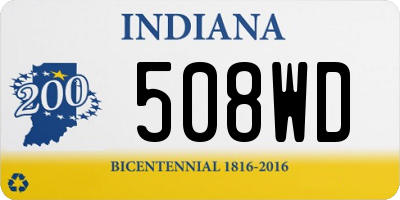 IN license plate 508WD