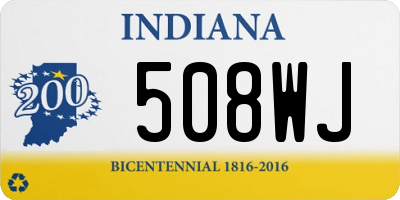 IN license plate 508WJ