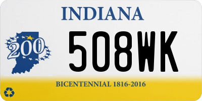 IN license plate 508WK