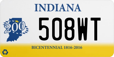 IN license plate 508WT