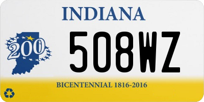 IN license plate 508WZ