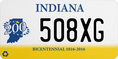 IN license plate 508XG