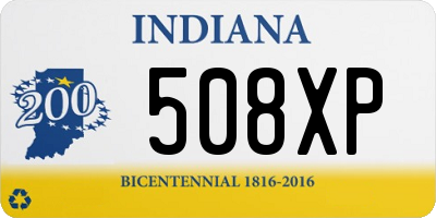 IN license plate 508XP