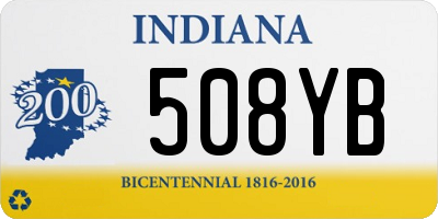 IN license plate 508YB