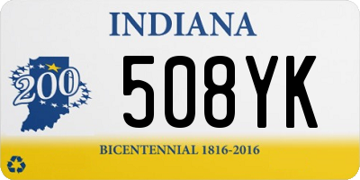 IN license plate 508YK