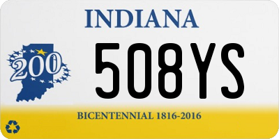 IN license plate 508YS