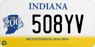 IN license plate 508YV