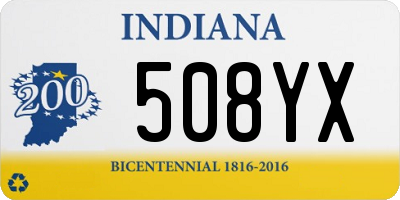 IN license plate 508YX