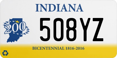 IN license plate 508YZ