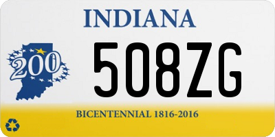 IN license plate 508ZG