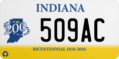 IN license plate 509AC